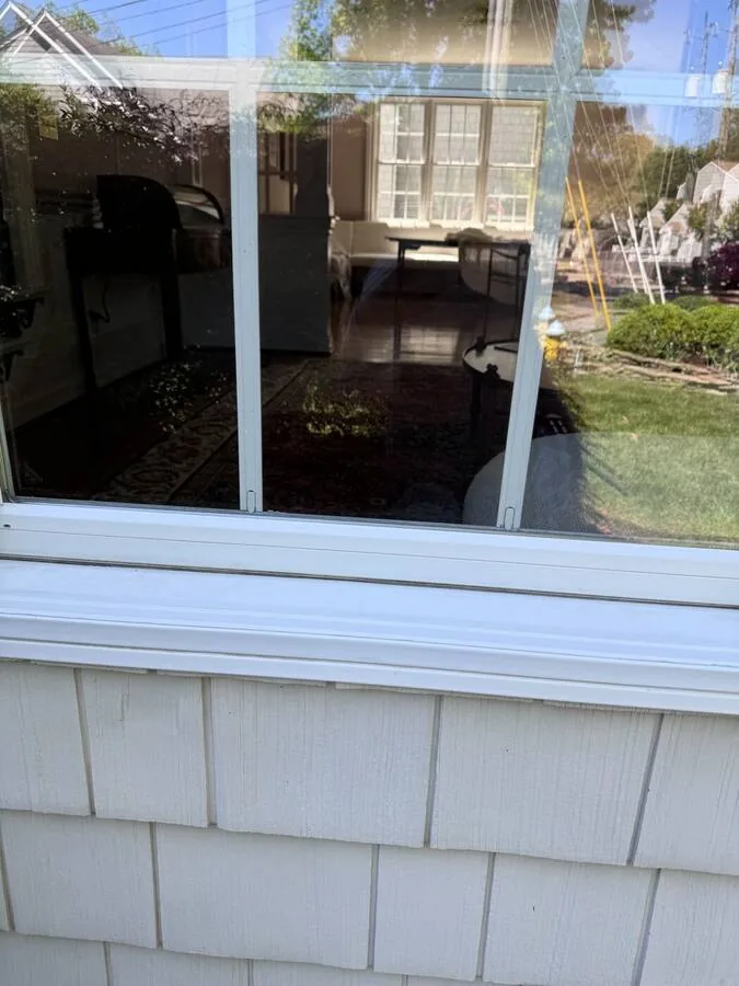 Window and sill after cleaning